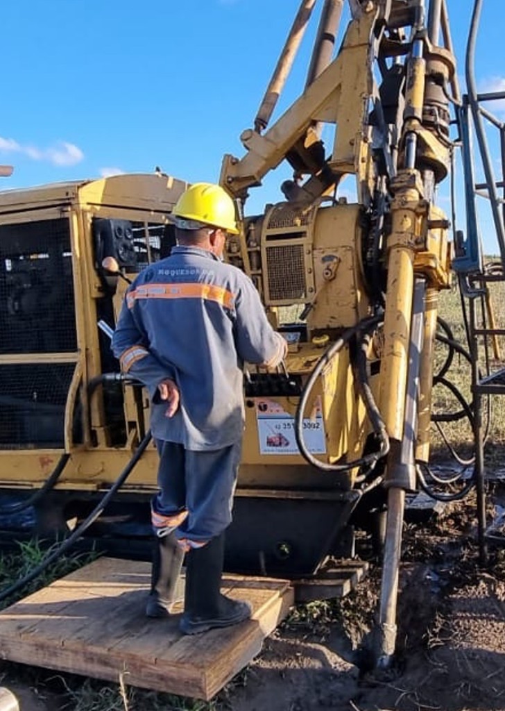 Capim Grosso Mining Camp - Drill site with core samples and geological field work